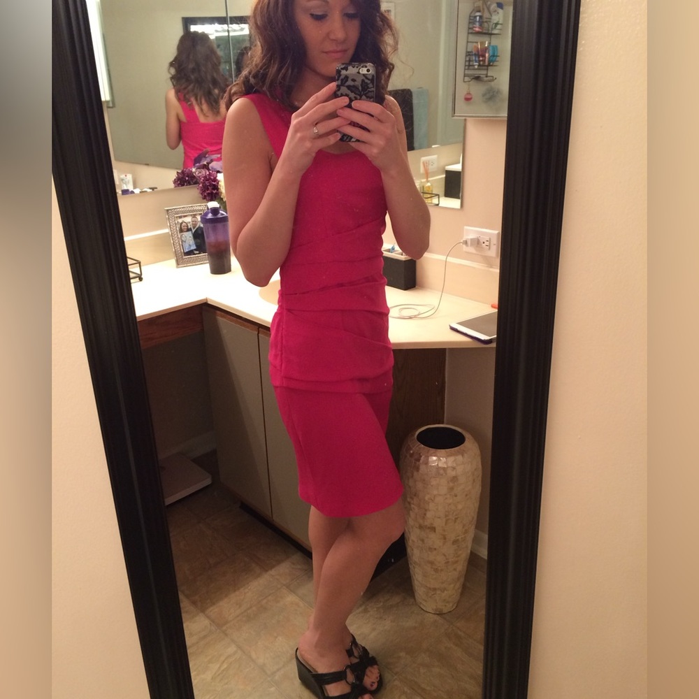 Pink silky dress - halter top